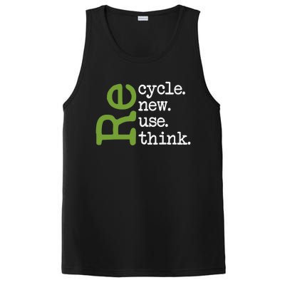 Recycle Reuse Renew Rethink Earth Day Environmental Activism PosiCharge Competitor Tank