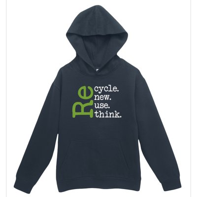 Recycle Reuse Renew Rethink Earth Day Environmental Activism Urban Pullover Hoodie