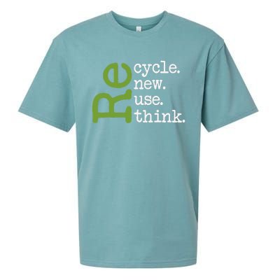 Recycle Reuse Renew Rethink Earth Day Environmental Activism Sueded Cloud Jersey T-Shirt