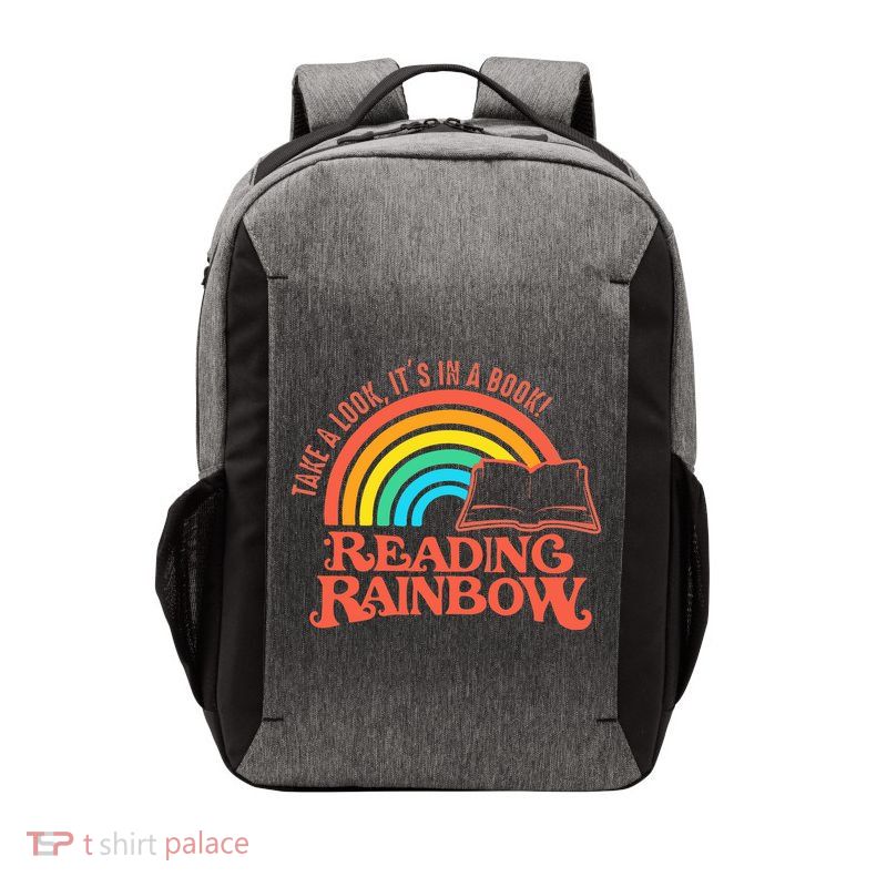 Reading Rainbow Retro Librarian Vector Backpack