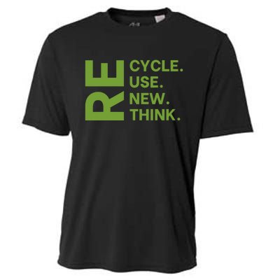 Recycle Reuse Renew Rethink Earth Day Environmental Activism Cooling Performance Crew T-Shirt