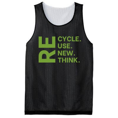 Recycle Reuse Renew Rethink Earth Day Environmental Activism Mesh Reversible Basketball Jersey Tank