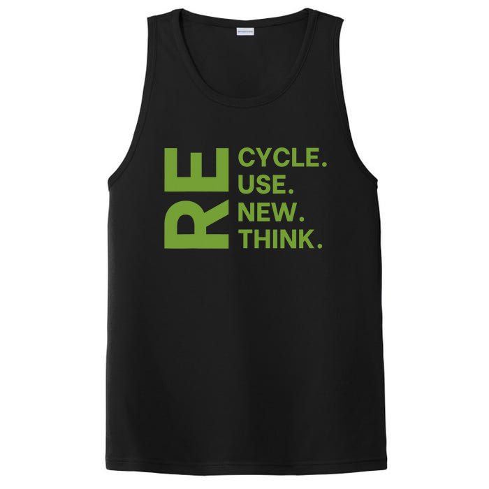 Recycle Reuse Renew Rethink Earth Day Environmental Activism PosiCharge Competitor Tank