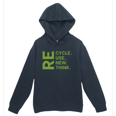 Recycle Reuse Renew Rethink Earth Day Environmental Activism Urban Pullover Hoodie