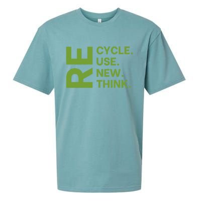 Recycle Reuse Renew Rethink Earth Day Environmental Activism Sueded Cloud Jersey T-Shirt