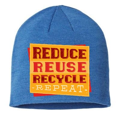 Reduce Reuse Recycle Repeat Recycling Awareness Gift Sustainable Beanie