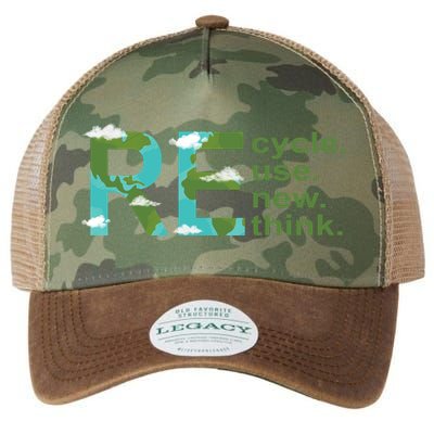 Recycle Reuse Renew Rethink Earth Day Legacy Tie Dye Trucker Hat