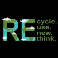 Recycle Reuse Renew Rethink Earth Day 7-Panel Snapback Hat