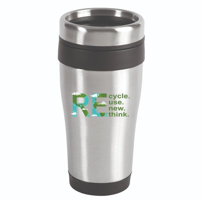 Recycle Reuse Renew Rethink Earth Day 16oz Travel Tumbler