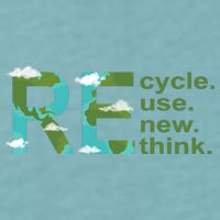 Recycle Reuse Renew Rethink Earth Day Sueded Cloud Jersey T-Shirt