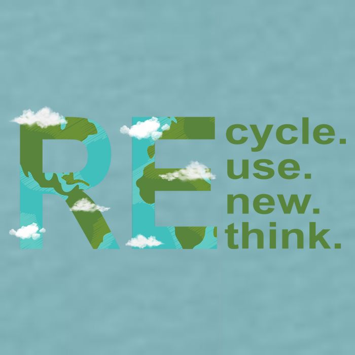 Recycle Reuse Renew Rethink Earth Day Sueded Cloud Jersey T-Shirt