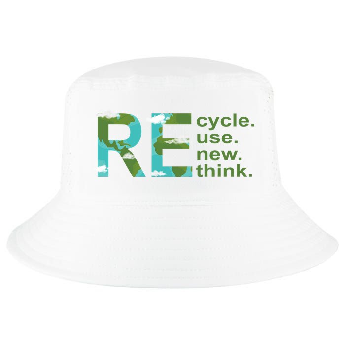 Recycle Reuse Renew Rethink Earth Day Cool Comfort Performance Bucket Hat