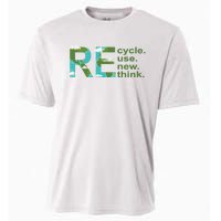 Recycle Reuse Renew Rethink Earth Day Cooling Performance Crew T-Shirt