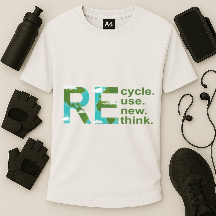 Recycle Reuse Renew Rethink Earth Day Performance Shirt