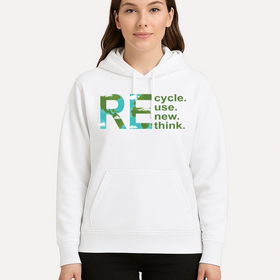 Recycle Reuse Renew Rethink Earth Day Hoodie