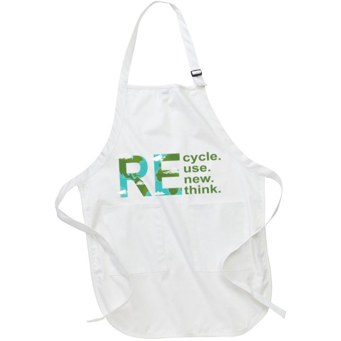 Recycle Reuse Renew Rethink Earth Day Apron
