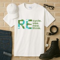 Recycle Reuse Renew Rethink Earth Day Tall T-Shirt