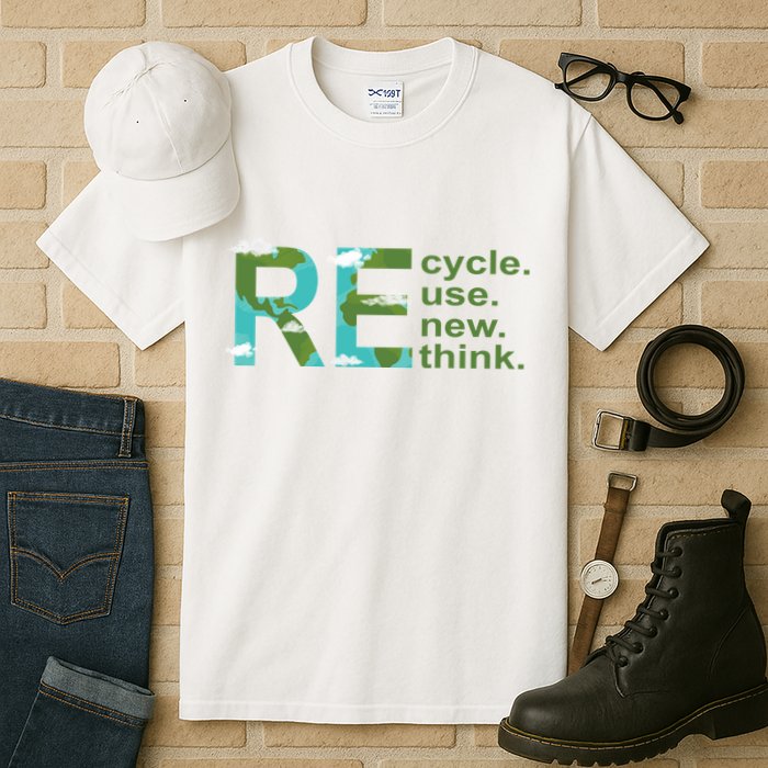 Recycle Reuse Renew Rethink Earth Day Tall T-Shirt
