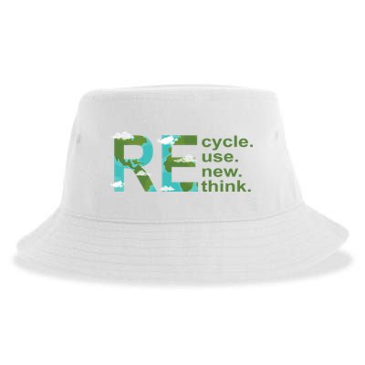 Recycle Reuse Renew Rethink Earth Day Sustainable Bucket Hat