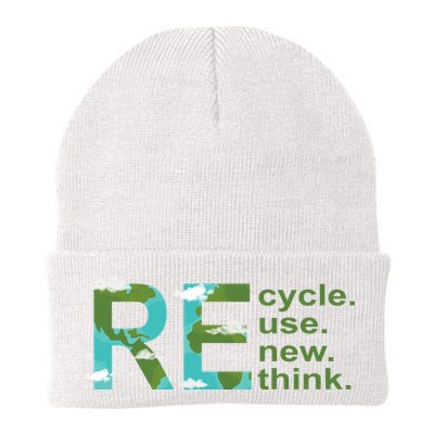 Recycle Reuse Renew Rethink Earth Day Beanie