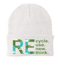 Recycle Reuse Renew Rethink Earth Day Beanie