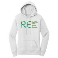 Recycle Reuse Renew Rethink Earth Day Women's Pullover Hoodie