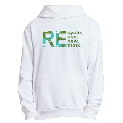 Recycle Reuse Renew Rethink Earth Day Urban Pullover Hoodie