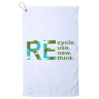 Recycle Reuse Renew Rethink Earth Day Golf Towel