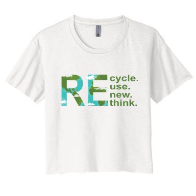 Recycle Reuse Renew Rethink Earth Day Crop Top