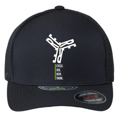 Recycle Reuse Renew Rethink Wind Turbine Wind Enerergy Gift Flexfit Unipanel Trucker Cap