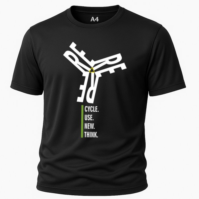 Recycle Reuse Renew Rethink Wind Turbine Wind Enerergy Gift Performance Shirt