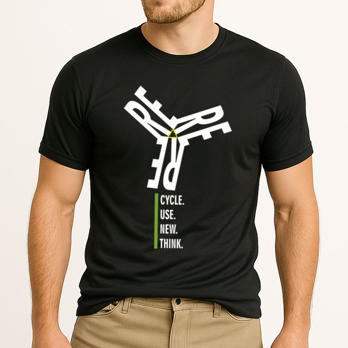 Recycle Reuse Renew Rethink Wind Turbine Wind Enerergy Gift Performance Shirt