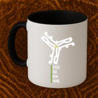 Recycle Reuse Renew Rethink Wind Turbine Wind Enerergy Gift Mug