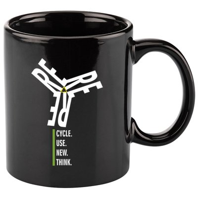 Recycle Reuse Renew Rethink Wind Turbine Wind Enerergy Gift 11oz C Handle Ceramic Mug