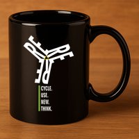 Recycle Reuse Renew Rethink Wind Turbine Wind Enerergy Gift 11oz C Handle Ceramic Mug