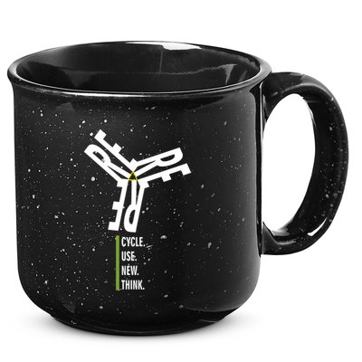 Recycle Reuse Renew Rethink Wind Turbine Wind Enerergy Gift 15oz Campfire Ceramic Mug