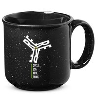 Recycle Reuse Renew Rethink Wind Turbine Wind Enerergy Gift 15oz Campfire Ceramic Mug