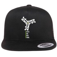 Recycle Reuse Renew Rethink Wind Turbine Wind Enerergy Gift Flat Bill Trucker Hat