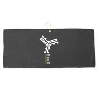 Recycle Reuse Renew Rethink Wind Turbine Wind Enerergy Gift Large Microfiber Waffle Golf Towel