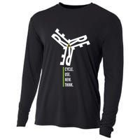 Recycle Reuse Renew Rethink Wind Turbine Wind Enerergy Gift Cooling Performance Long Sleeve Crew