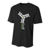 Recycle Reuse Renew Rethink Wind Turbine Wind Enerergy Gift Youth Performance Sprint T-Shirt