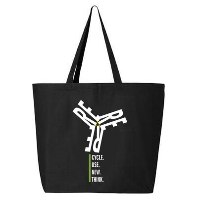 Recycle Reuse Renew Rethink Wind Turbine Wind Enerergy Gift 25L Jumbo Tote