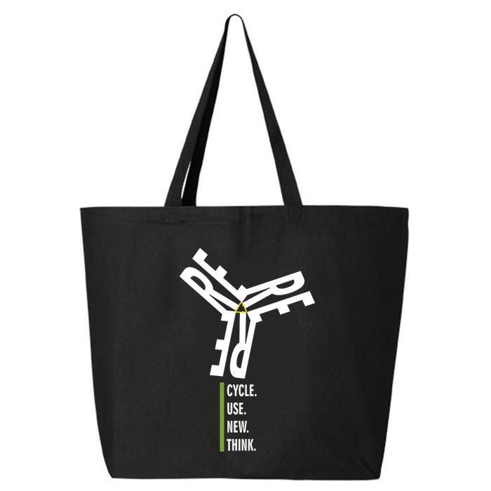 Recycle Reuse Renew Rethink Wind Turbine Wind Enerergy Gift 25L Jumbo Tote