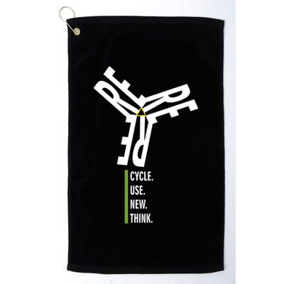 Recycle Reuse Renew Rethink Wind Turbine Wind Enerergy Gift Golf Towel