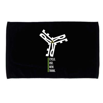 Recycle Reuse Renew Rethink Wind Turbine Wind Enerergy Gift Microfiber Hand Towel