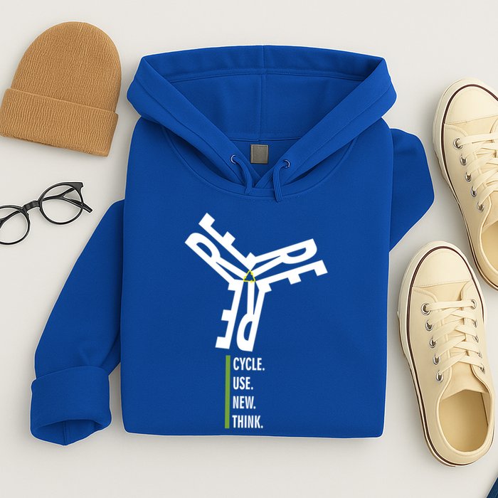 Recycle Reuse Renew Rethink Wind Turbine Wind Enerergy Gift Hoodie
