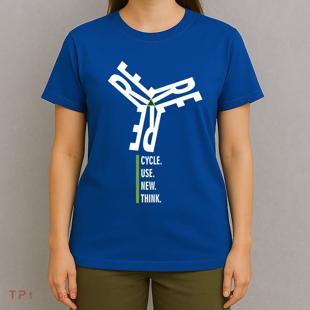 Recycle Reuse Renew Rethink Wind Turbine Wind Enerergy Gift T-Shirt