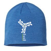 Recycle Reuse Renew Rethink Wind Turbine Wind Enerergy Gift Sustainable Beanie