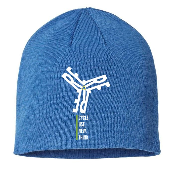 Recycle Reuse Renew Rethink Wind Turbine Wind Enerergy Gift Sustainable Beanie