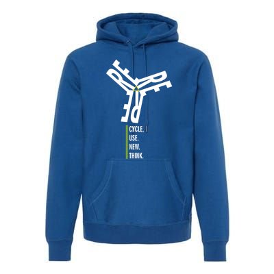 Recycle Reuse Renew Rethink Wind Turbine Wind Enerergy Gift Premium Hoodie